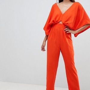 ASOS orange kimono-sleeve jumpsuit